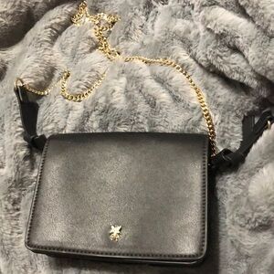 Zara black crossbody with‎ gold chain strap new never used